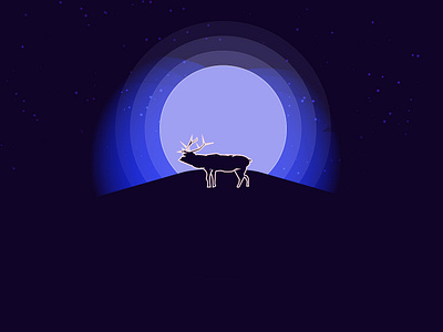 Silhoutte NIGHT 2d icon illustration illustration art practice swatches ui ux vector web