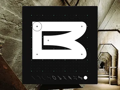Letter B - CyberMunk Alphabet cyberpunk design dotgrid font future sideproject signs type