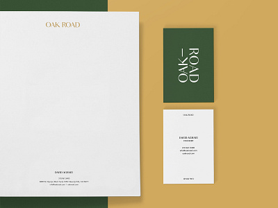 Oak Road Identity Suite brand branding business card design graphic design identity letterhead logo typography