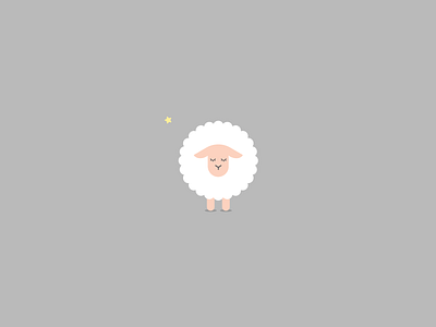 Sleepy Sheep baby cute flat illustration night sheep simple sleepy