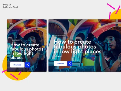 Daily UI - Info card card dailyui design photography ui ux