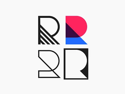 R marks black black and white design flat flat design illustration illustrator logo vector