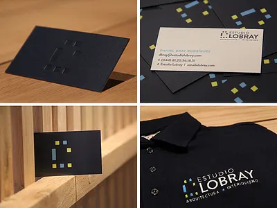 Estudio Lobray architects architecture branding deboss design elb graphic design interior design letterpress letterpressed logo minimal print shirt studio typography vector