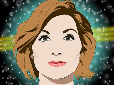 Jodie Whittaker design dr who fan art illustrator nagel style portrait illustration science fiction style vector vector art