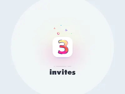 2 Invites design dribbble icon illustration invites invites giveaway
