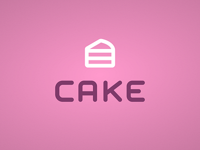 Cake cake illustration logo vector wordmark