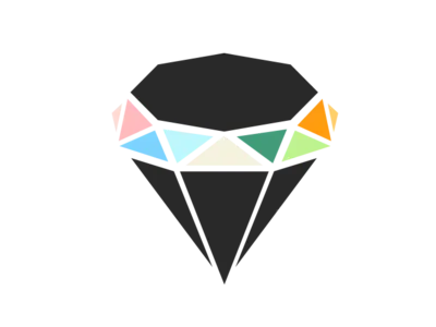 Diamond design icon logo ui ux vector web