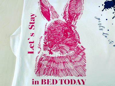 Printing rabbit rabbit printing in bed today