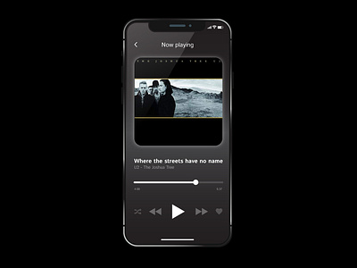 009 Music Player app dailyui design mobile music rockband u2 ui