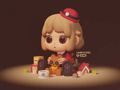 Alada : Secret Toy Room 3d blender cartton cute girl illustration