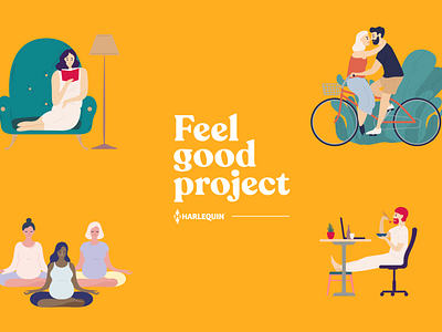 Feel Good Project brand and identity branding color colour illustration logo