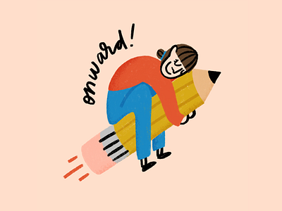 Onward! chandlettered chandoodles doodle illustration onward