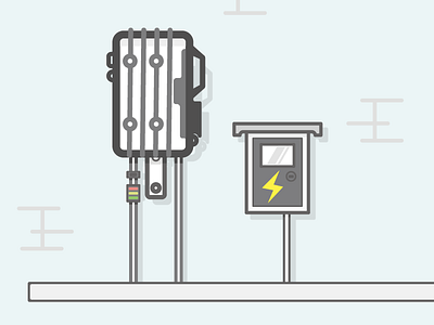 Fiber optic box illustration