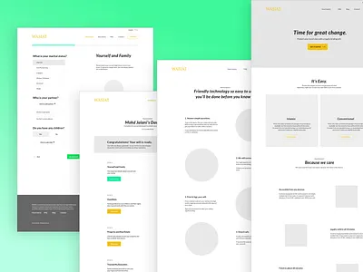 Wasiat Wireframes adobe photoshop cc adobe xd minimal ui uidesign ux ux ui web application design