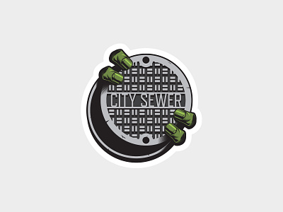 Sewer Lurker Sticker design illustration sewer sticker sticker art sticker design teenage mutant ninja turtles tmnt vector vector art