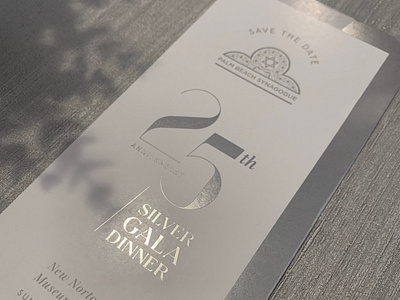 Foil Gala Dinner Invite 25 dinner foil gala silver years