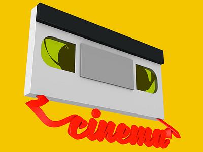 VHS Kickback 3d model 3d typography c4d cinema 4d