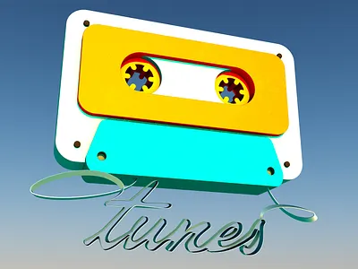 Cassete Throwback 3d 3d model 3d typography c4d cinema 4d