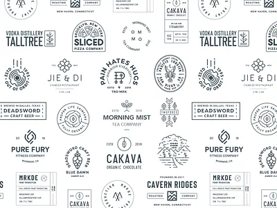 2018 Logos & Branding 2018 badge logo brand brand identity branding logo logo collection logofolio minimal modern monoline