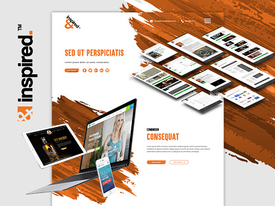 Mockup for &Inspired adobe photoshop cc agency design desktop graphic design hero banner hero image interface design interface designer mobile mockup mockup design responsive responsive design showcase ui uidesign userinterfacedesign ux webdesign