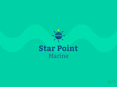 23/50 Daily Logo Challenge | Boat Logo - Star Point Marine affinity blue brand branding dailylogochallange design icon logo marina marine sailing star star point teal vector wave