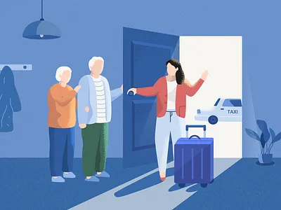 01 affection family grow up home house illustration leave