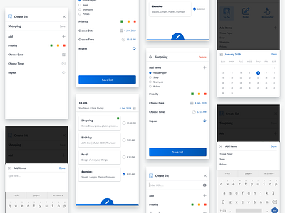 Todo App app design sketch typography ui ux