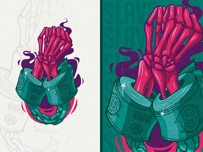 Slave design illustration poster poster art