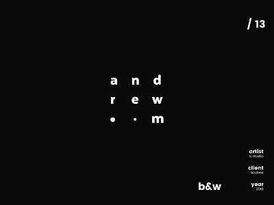 Andrew bw clean clothing company creative fashion graphic design iconic letters and dots logo logo design simple