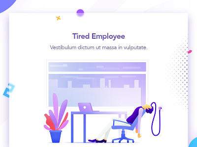 Tired Employee arslan charging design designer illustration landing pakistan tired web