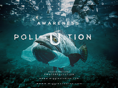 Water Pollution Poster Design art blackonewhitegk branding concept design firebeez manipulation photoshop poster typography vector wigglestudios