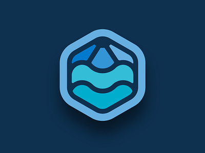 Iceberg and Ocean art blue design dribbble flat gradient graphic iceberg icon identity illustration illustrator logo mountain msaifulhak musafeer ocean pencil sea ui