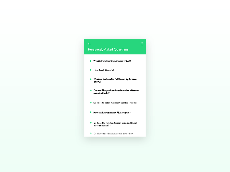 DailyUI # 92 FAQ