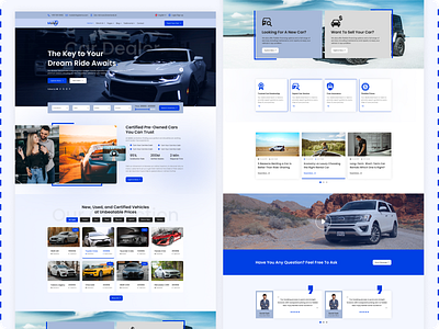 Automobile (Car Dealer) automobile car dealer car dealer website landing page tranding 2025 ui uiux ux web design