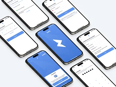 Zaps Fintech App - Onboarding Page clean ui digital finance finance financial technology fintech mobile design onboarding product design transaction ui design uiux