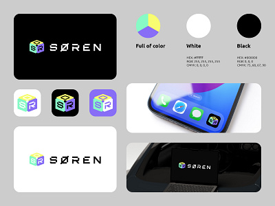 Soren Logo blockchain branding business crypto logo logos mockup modern simple