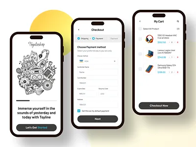 Toynlieshop - Checkout & Cart app branding design graphic design health illustration logo ui ux vector