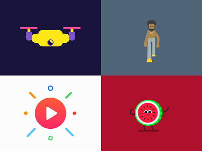 2018 was good to me. For another one! after effects animation barcelona character character animation character design dancing design flat flat design food gif icon illustration loop motion graphics ui ux vector