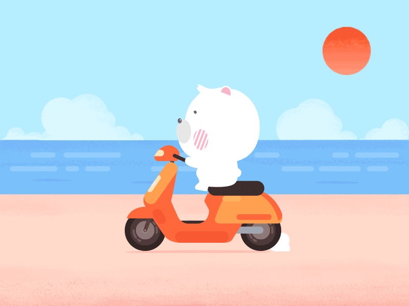 bear bear electric vehicle gif sea