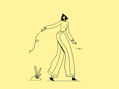 Happy Dance charecter design dance happy walking woman