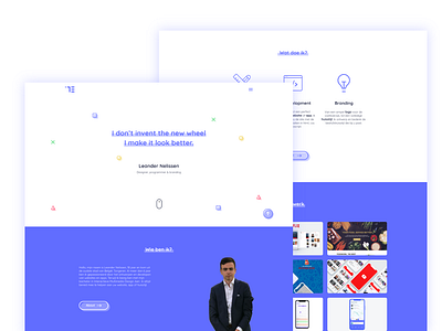 Colorful Portfolio (Home) blue colorful invite landing page portfolio projects uidesign ux ui design web