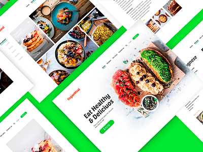 Vegan Recipes app branding branding design healthy healthy food page page design recipe recipes uidesign ux ui design vegan web