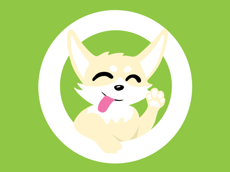 Corgi logo animation_Green 2d aftereffects animation character corgi cute gif loop motion