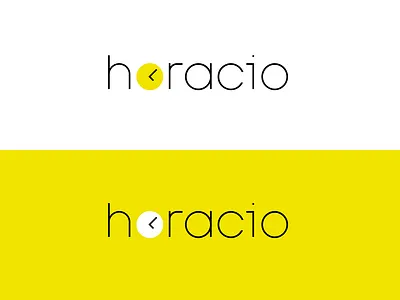 Horacio logo for web app band identity brand branding branding graphic clock hours identity logo time yellow