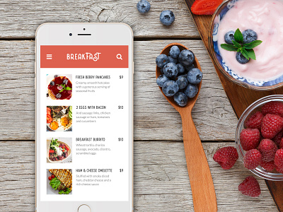 Daily UI #043 - Food / Drink Menu 043 daily ui dailyuichallenge design food menu photoshop ui ux