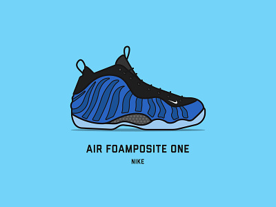 Top 10 NBA Sneakers - Honourable Mention basketball design flat foamposite illustration kicks minimal nba nike sneakers vector