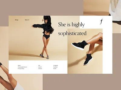 Landing Page SS19 ecommerce fashion homepage landing page photoshoot shop store ui design web design website