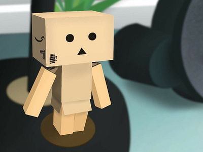 Danboard Figure Illustration box cardboard character danboard design drawing illustration procreate procreate app toon