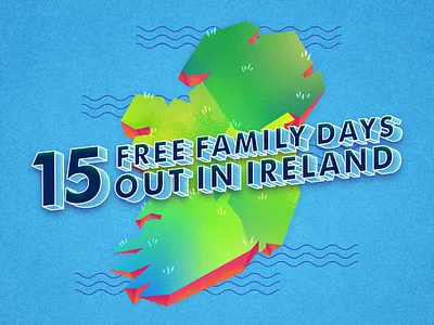 Ireland's Map for AIG art direction design eire esmerald illustration illustrator ireland island lettering map ocean photoshop vector