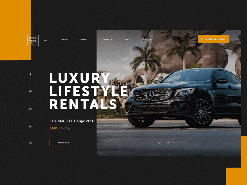 BoysToys after effect bmv boystoys car concept design lamborghini luxury miami porch rental road ui ui ux design uidesign uxd web website